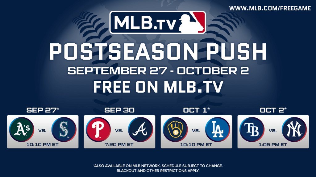 Watch Postseason Push free on MLB.TV