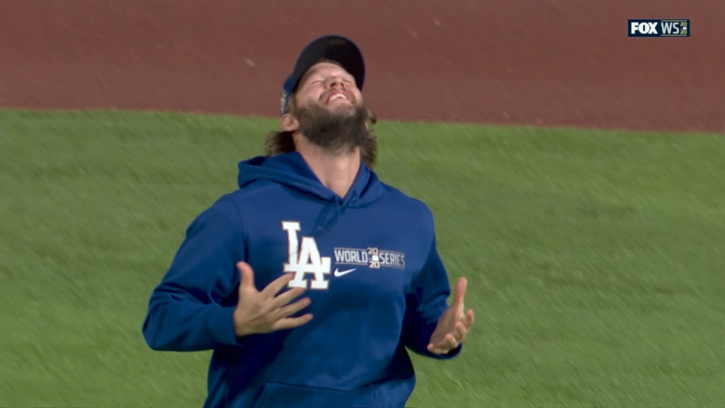 Clayton Kershaw celebrating Dodgers World Series