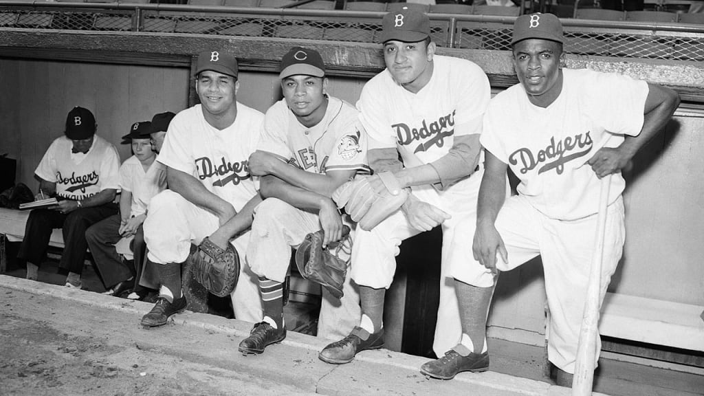 Roy Campanella, Larry Doby, Don Newcombe and Jackie Robinson played in the 1949 All-Star Game. (AP)