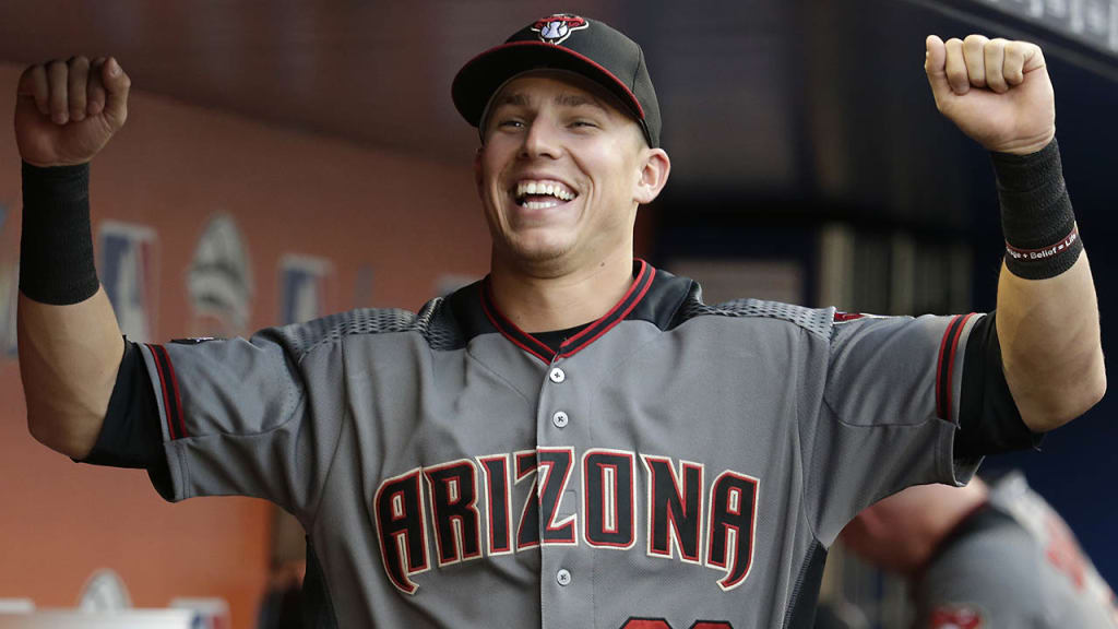 Los Angeles Angels' Jake Lamb follows through in a baseball game