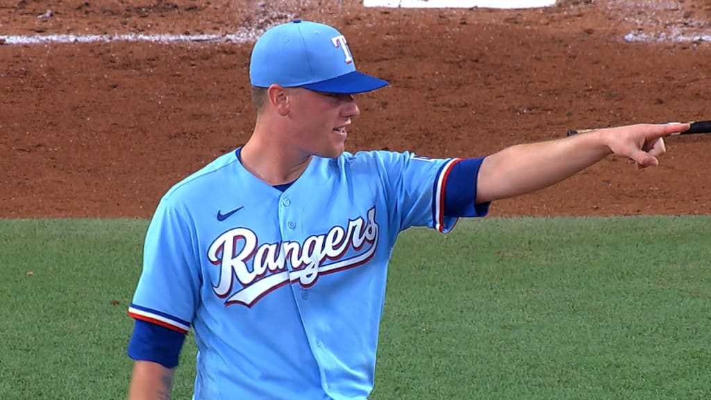 This is a 2021 photo of Luis Ortiz of the Texas Rangers baseball