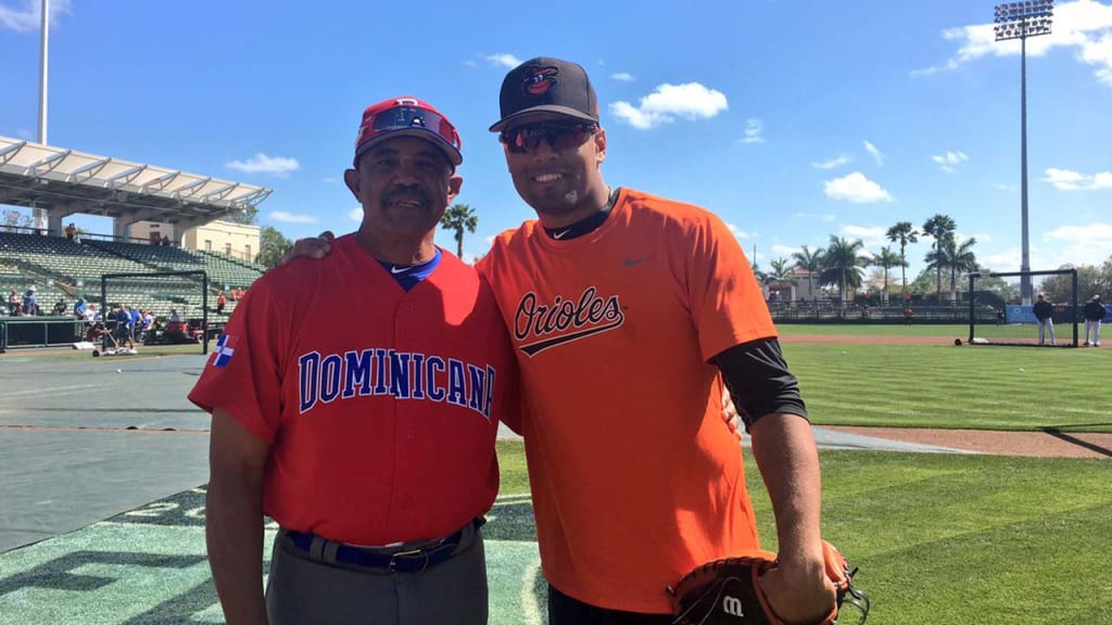 "He was very proud today. I know that," Francisco Pena said of his father, Tony. (Orioles)