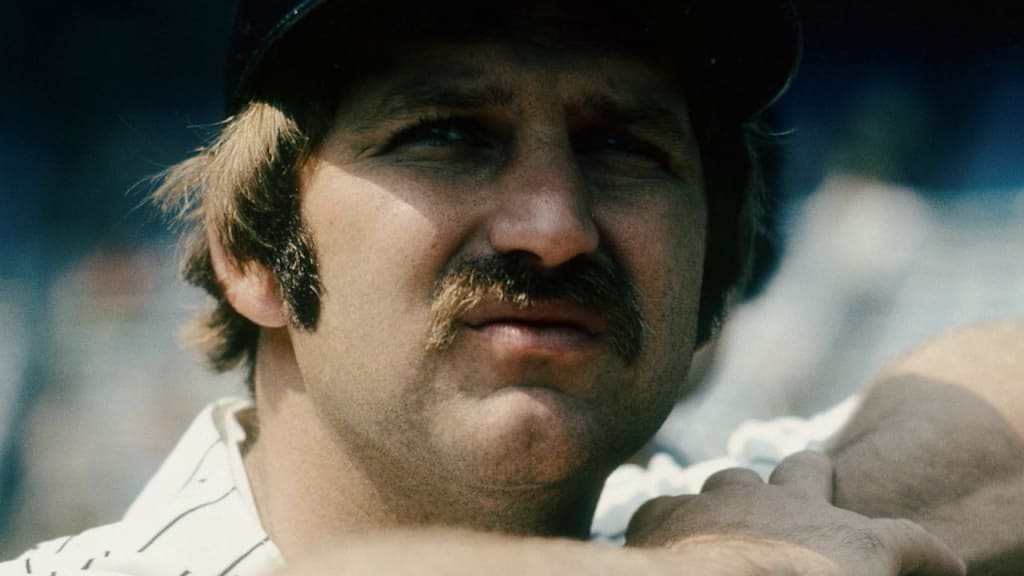 At Thurman Munson's Ohio grave a bat was left for the Yankees great