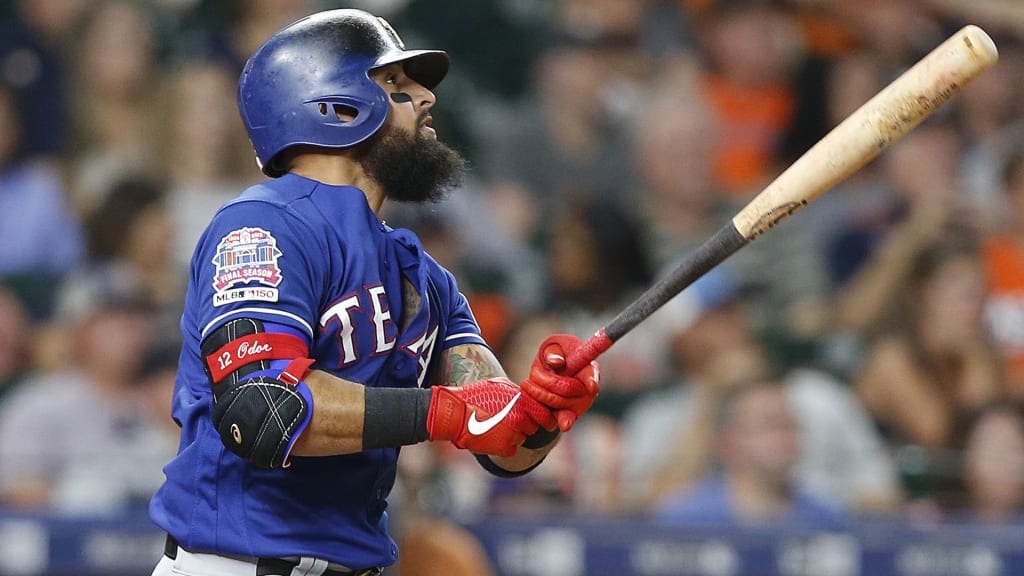 Rougned Odor of the Texas Rangers at bat against the Kansas City