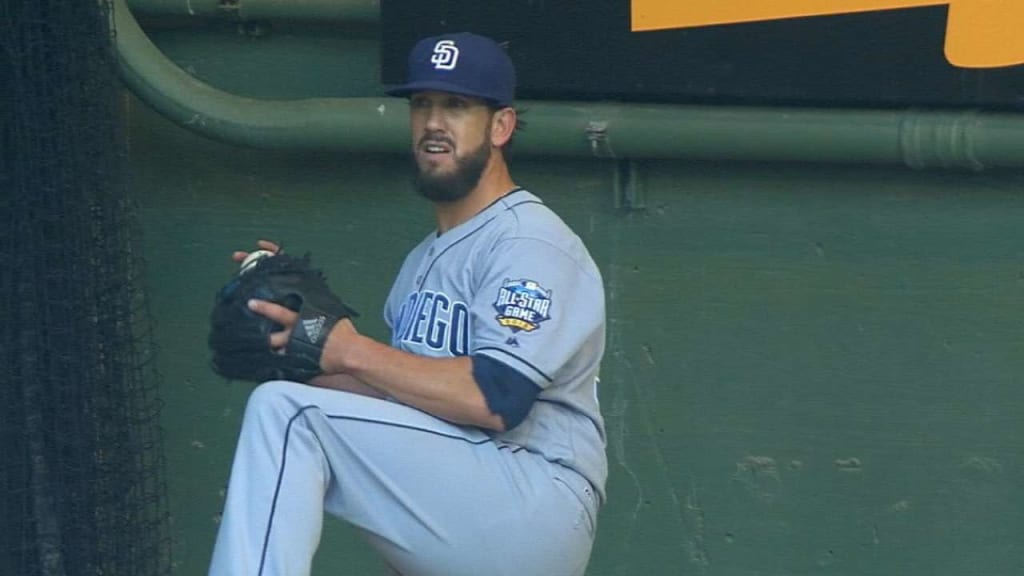 James Shields Padres Game-Used Camo Pink Mother's Day Jersey vs