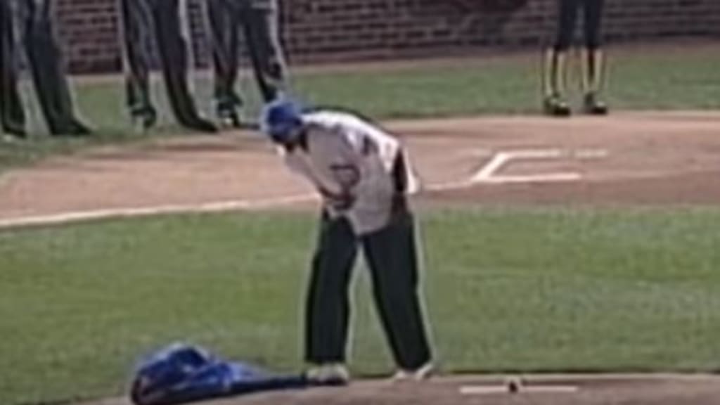 Michael Jordan's first pitch at a Cubs game! #mlb #michaeljordan