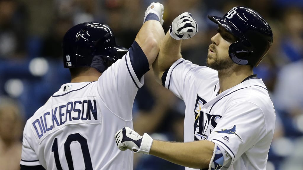 Corey Dickerson believes the Patriots will win, while Steven Souza Jr. is going with the Falcons. (AP)