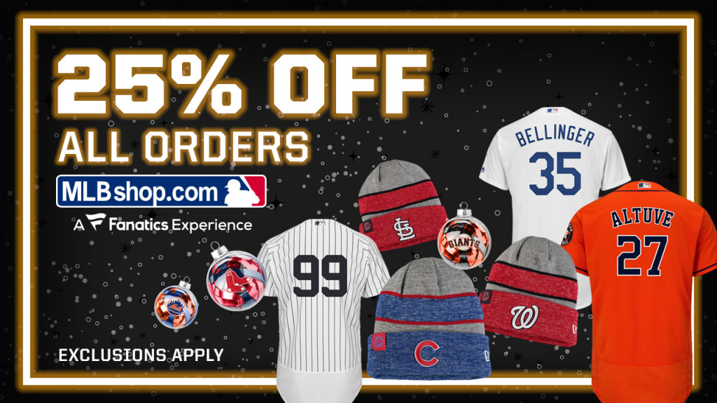 Save 25 percent at MLB Shop