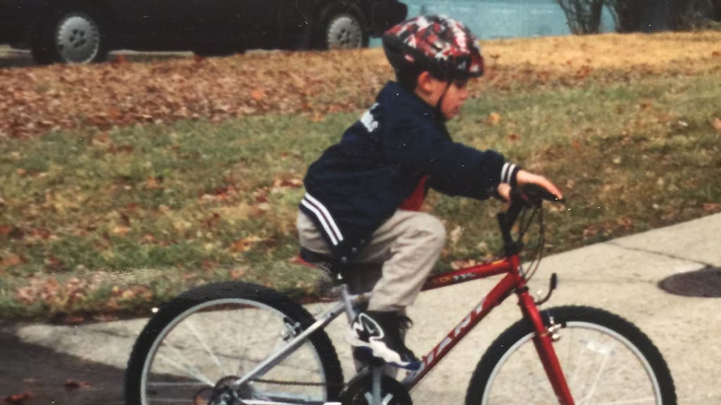One of Luke Maile's favorite Christmas moments was receiving a bike when he was 5 years old. (Courtesy of Luke Maile)