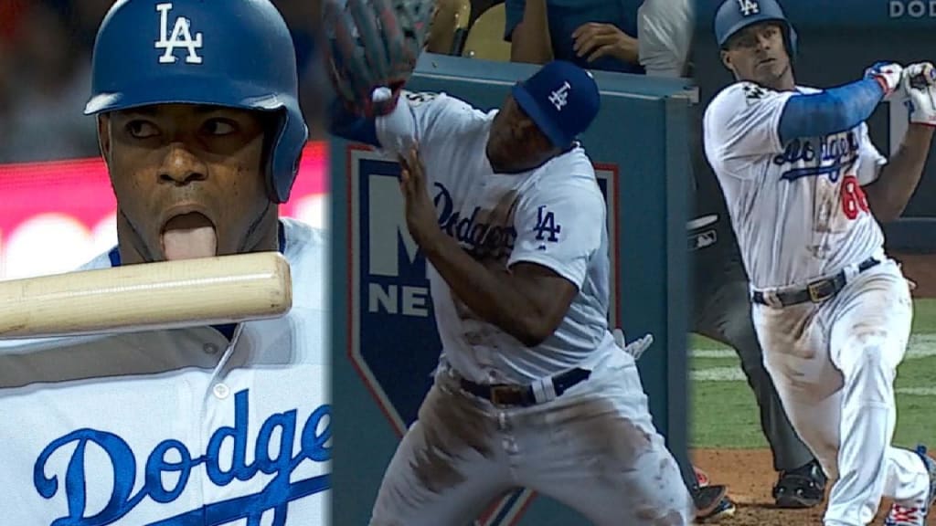 LOOK: Yasiel Puig dyed his hair Dodger Blue for the World Series