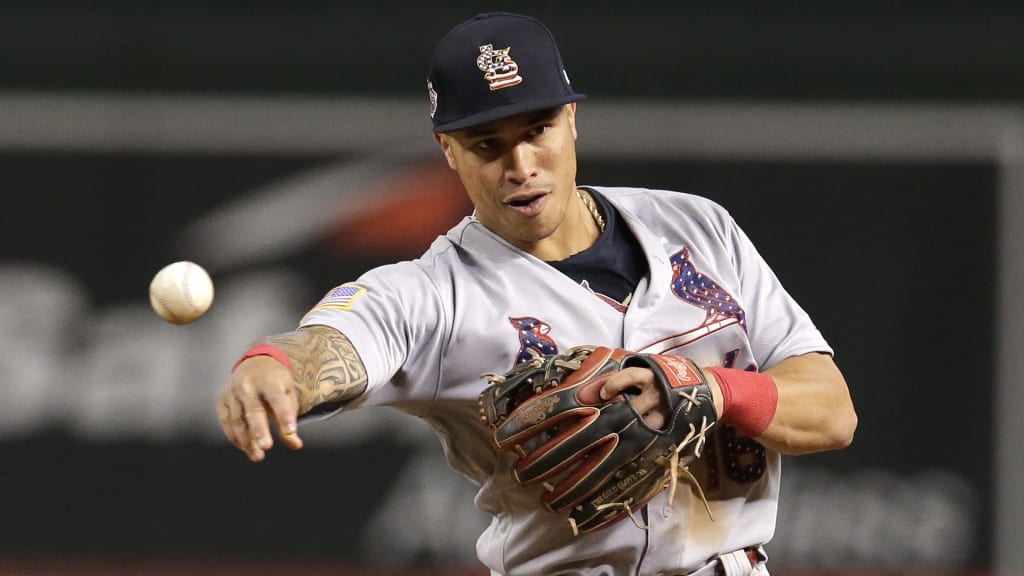 St. Louis Cardinals second baseman Kolten Wong (16) in the second inning during a baseball game against the Arizona Diamondbacks, Wednesday, July 4, 2018, in Phoenix. (AP Photo/Rick Scuteri)
