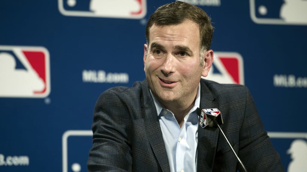 FILE - In this Dec. 7, 2016, file photo, Chicago White Sox general manager Rick Hahn speaks at a news conference in Oxon Hill, Md. While several teams are debating their plans ahead of Mondayâs non-waiver trade deadline, there are no such questions about the direction on the South Side of Chicago. The 46-year-old Hahn, a proud graduate of the University of Michigan and former player agent, is selling everything that makes sense while stockpiling prospects for his rebuilding project. (AP Photo/Cliff Owen, File)