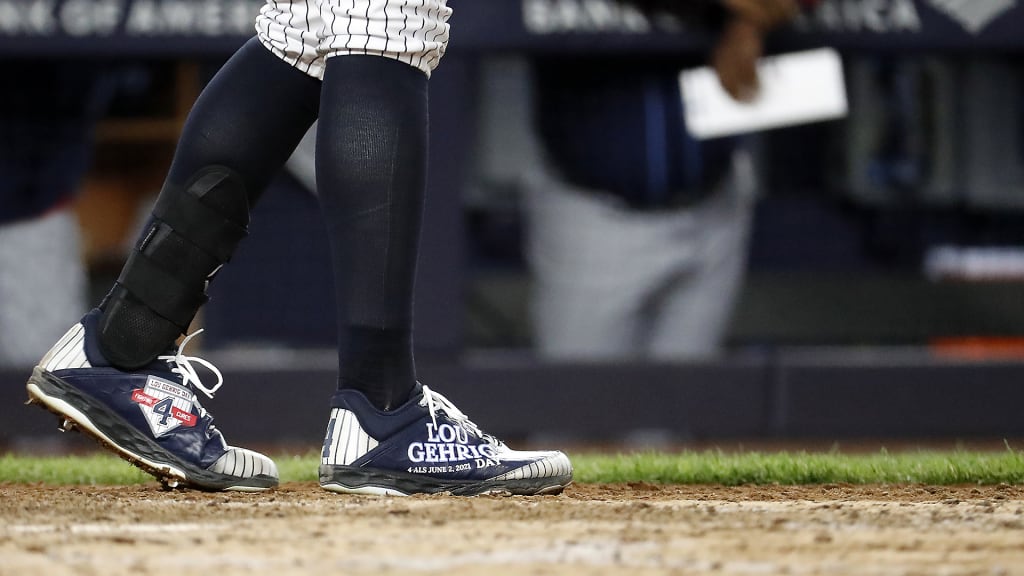 On June 2, players wore patches and other items recognizing Gehrig and the fight against ALS. Aaron Judge’s cleats offered a particularly impressive and memorable tribute. (Credit: New York Yankees)