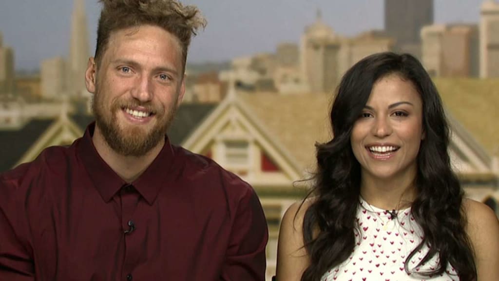 Warriors on NBCS on X: Giants legend Hunter Pence and his wife Alexis  enjoy the Dubs in Tokyo ✌🏽  / X