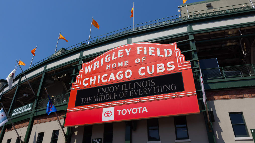 Wrigley Field Scoreboard Sign