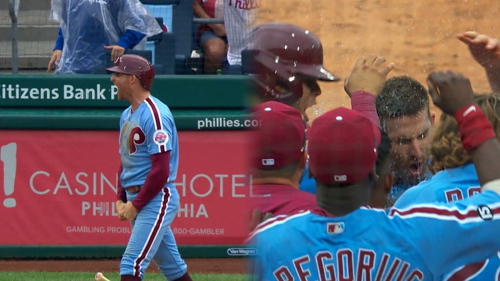 Brad Miller of the Philadelphia Phillies in action against the Miami