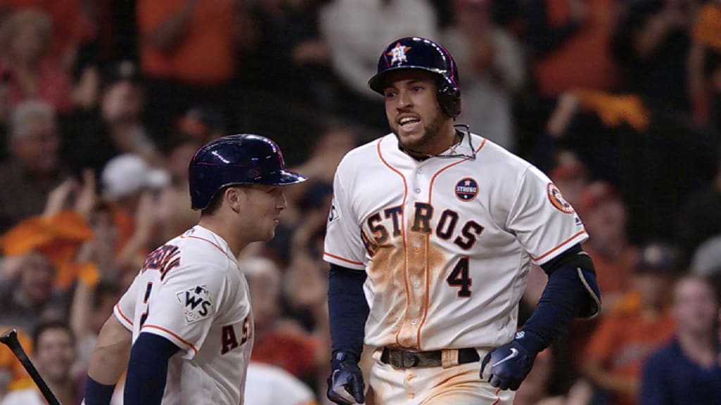 HOUSTON, TX - SEPTEMBER 20: Houston Astros center fielder George Springer's  (4) haircut during the MLB game between the Chicago White Sox and Houston  Astros on September 20, 2017 at Minute Maid