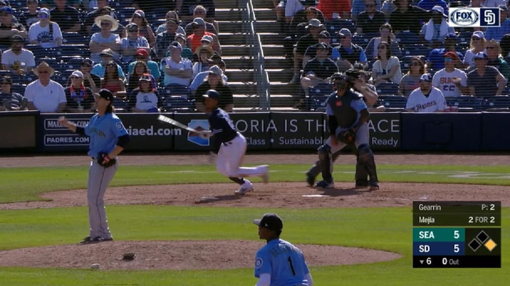 Padres' Francisco Mejia takes a knee in battle for playing time at