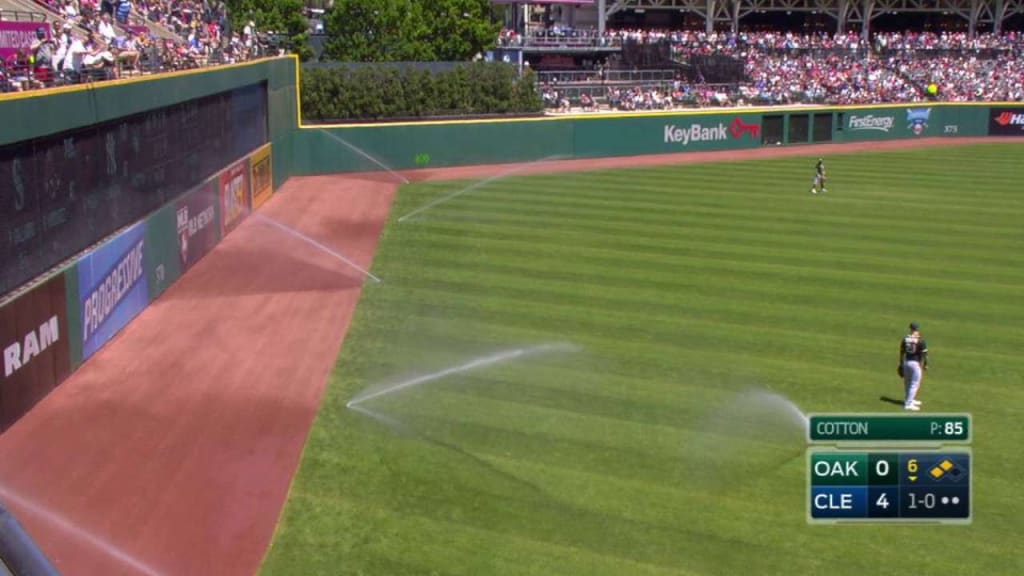 Sprinklers turn on in the 6th