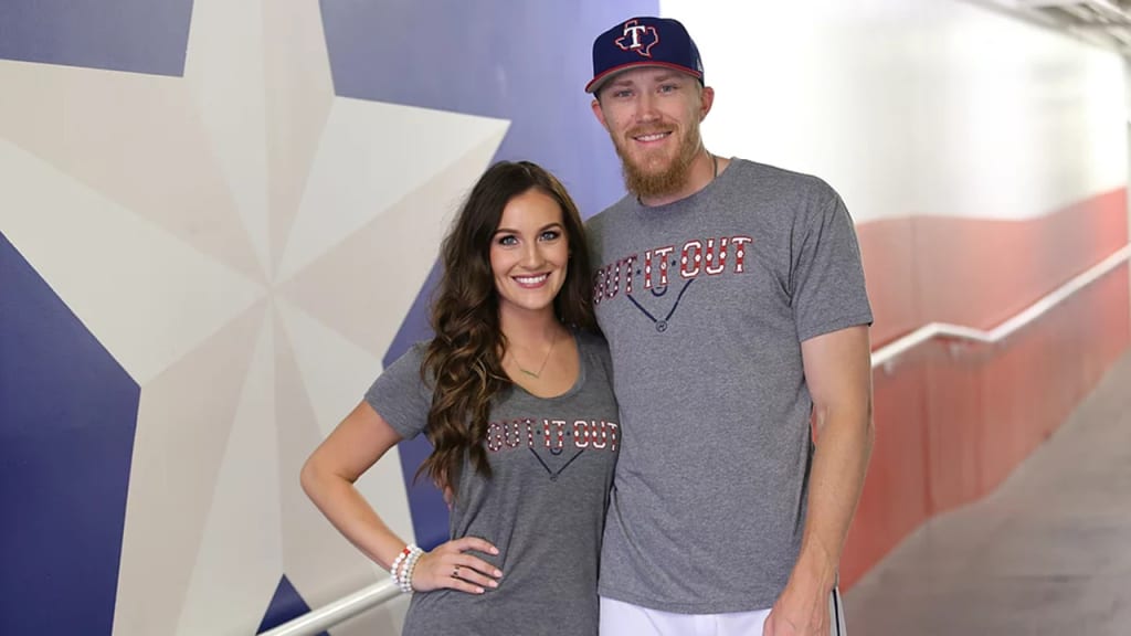 Jake Diekman and his fiancee, Amanda, have launched the Gut It Out Foundation. (Rangers)