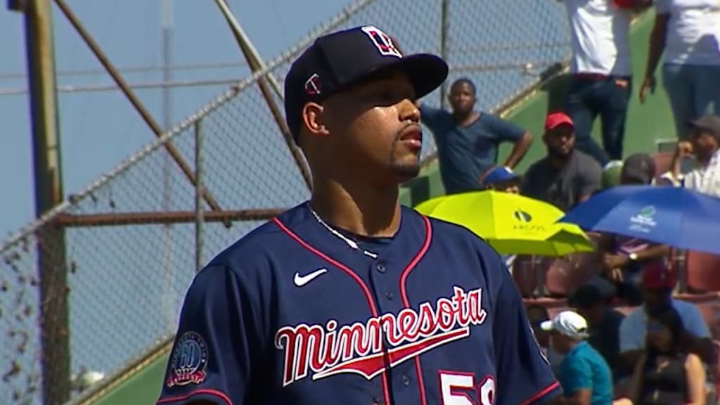 This is a 2021 photo of Jhoan Duran of the Minnesota Twins