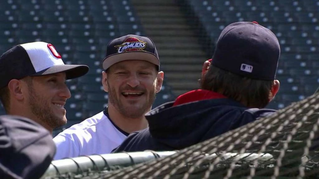 UFC champion Stipe Miocic took batting practice with Indians and, of  course, homered