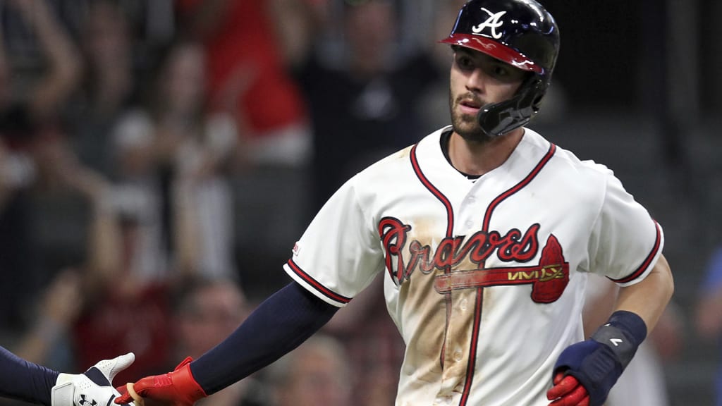 Dansby Swanson of the Atlanta Braves in action during a game against