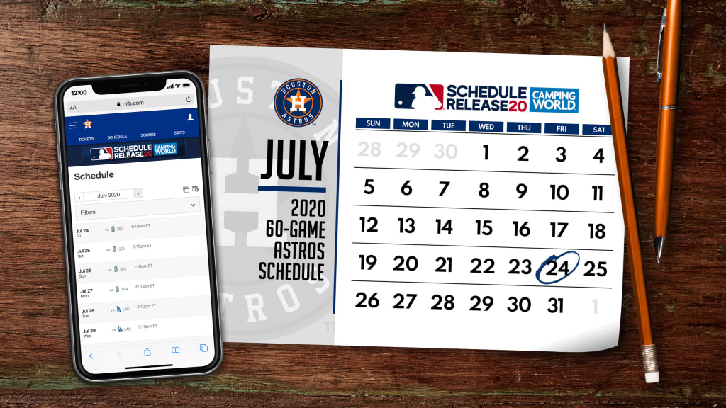 Astros release 2020 regular season schedule