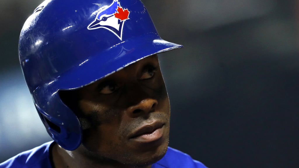 Toronto Blue Jays' Curtis Granderson prepares for an at-bat during a baseball game against the Baltimore Orioles, Monday, Aug. 27, 2018, in Baltimore. (AP Photo/Patrick Semansky)