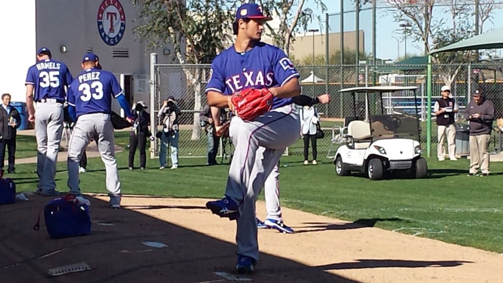 Yu Darvish said he threw at 80 percent during his first spring bullpen session Wednesday.