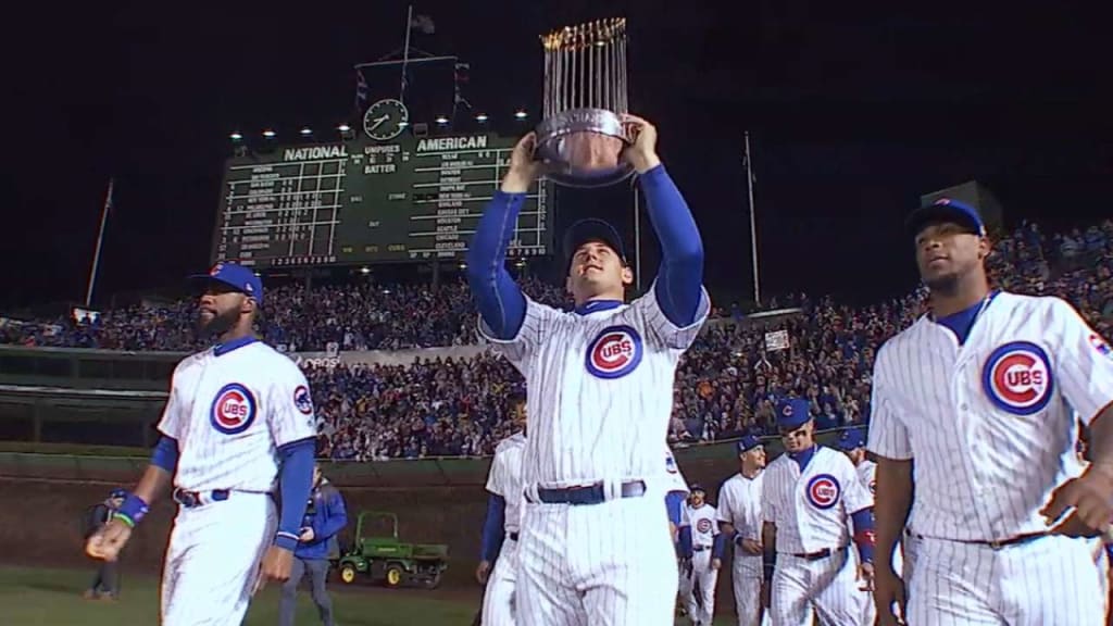 Anthony Rizzo Chicago Cubs 2016 World Series Trophy Photo (Size: 8