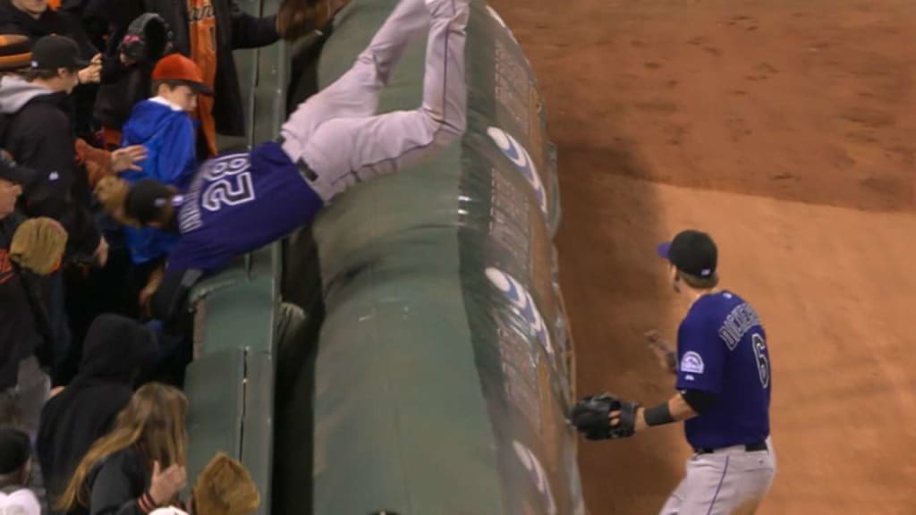 Nolan Arenado makes diving grab, expert throw