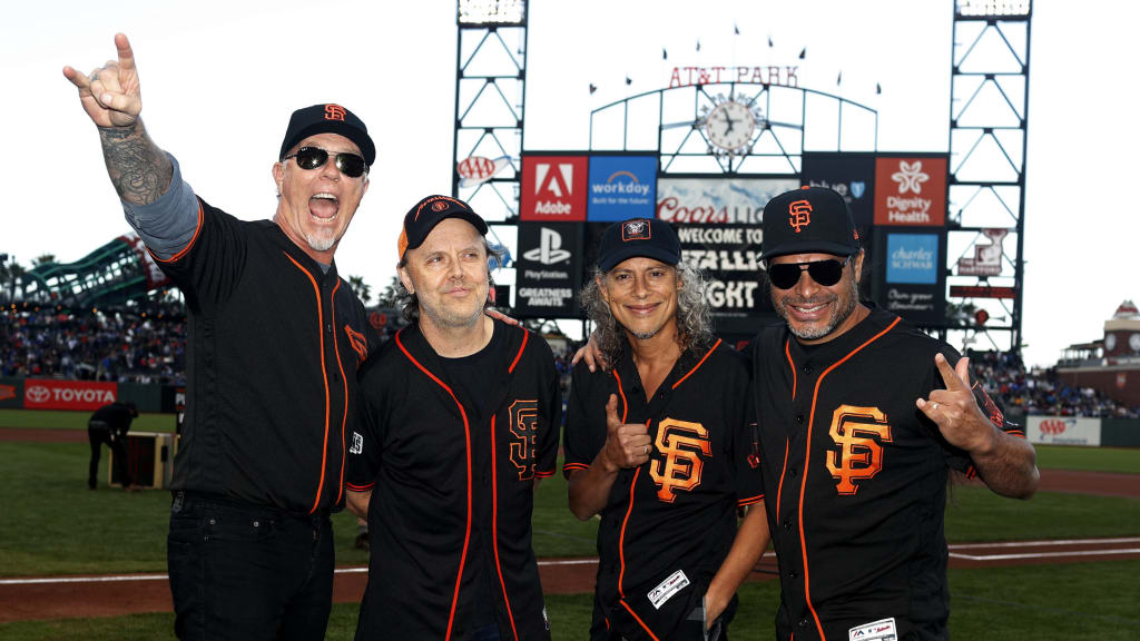 San Francisco Giants Metallica MLB Shirt "Hit 'Em All" Vtg  Bay Area Rocks Music