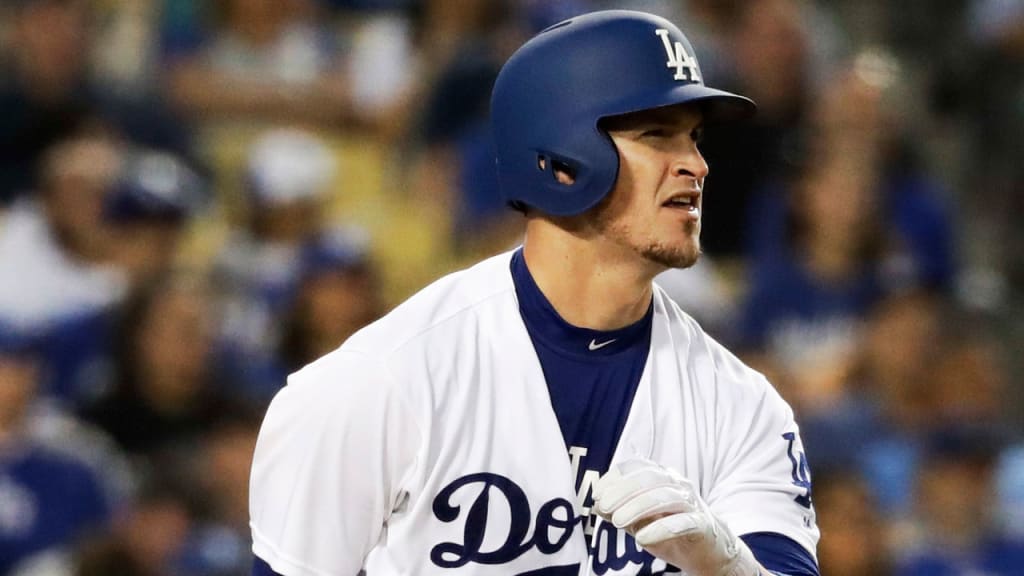 Dodgers catcher Yasmani Grandal exited with one out in the seventh inning. (AP)