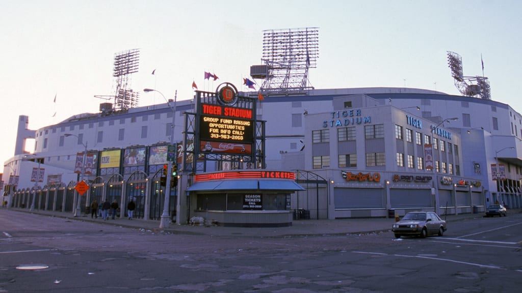 The Detroit Tigers played at Tiger Stadium on the corner of Michigan and Trumbull Avenues from 1912-99. (Getty)