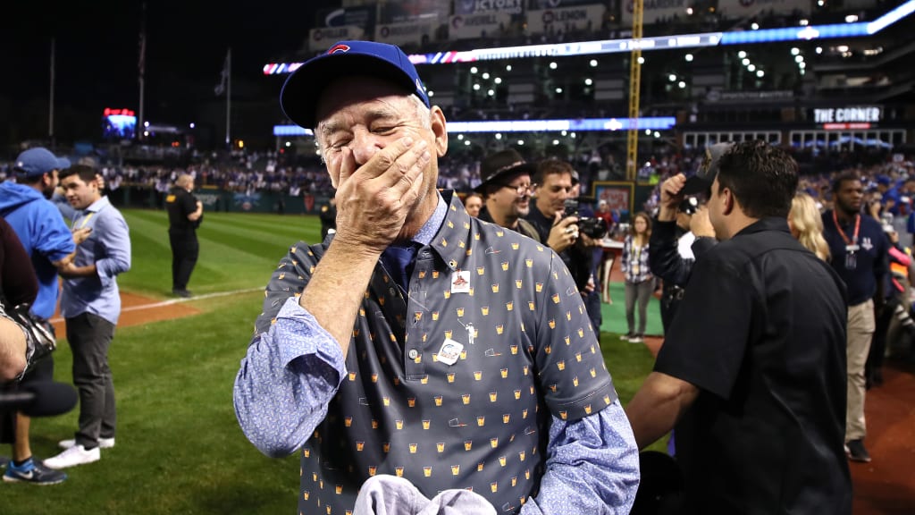 Bill Murray celebrates Cubs' full capacity seating at Wrigley Field by  sining 7th inning tradition