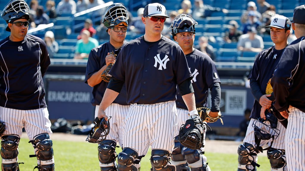 During Spring Training, Brian McCann held court with the other catchers in the Yankees organization. His Big League wisdom left an impression that is sure to last for all who listened. (New York Yankees)