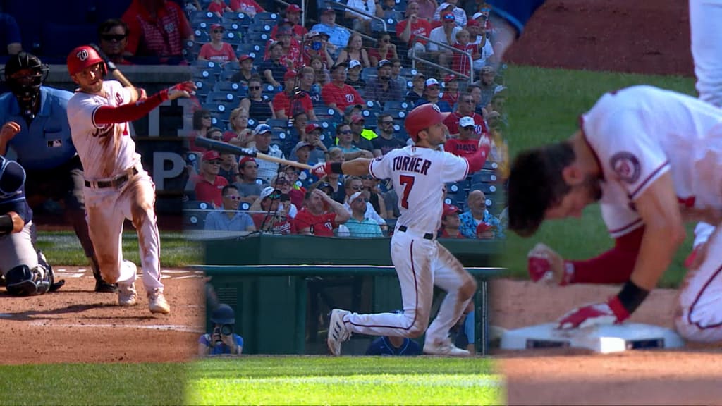 MLB - CYCLE! Birthday boy Trea Turner triples to complete