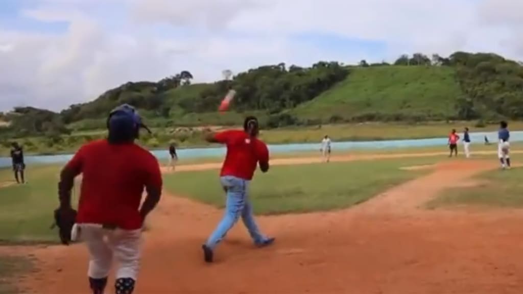 Matt Stairs played slow pitch softball