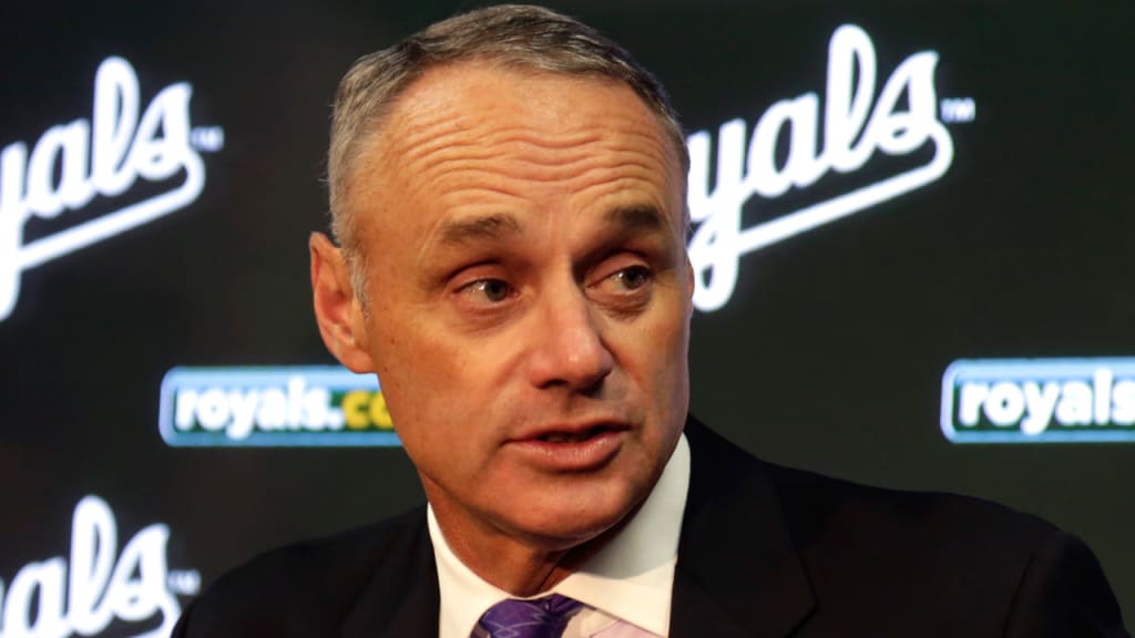 "... if we want young people to take the game forward, we have to be tolerant of that dialogue while things change," Commissioner Rob Manfred said.