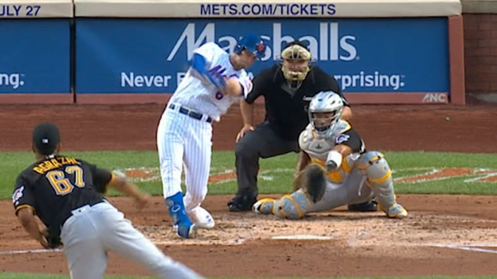 A year ago, Jeff McNeil fell in love with a puppy during an adoption event  at Citi Field. Today, Willow (right) and Conforto's dogs Kali and Griffey  cheer on the Mets from