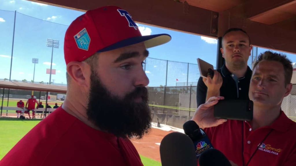 The Phillies brought in Eagles center Jason Kelce in for a speech because  they want to #BeBold