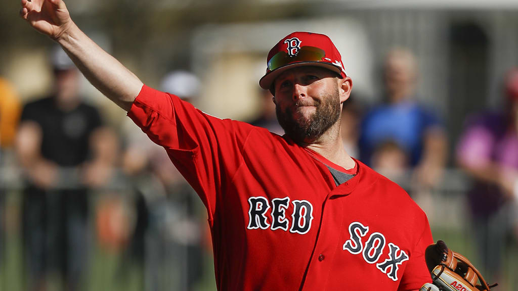 Dustin Pedroia helps out at Red Sox spring training