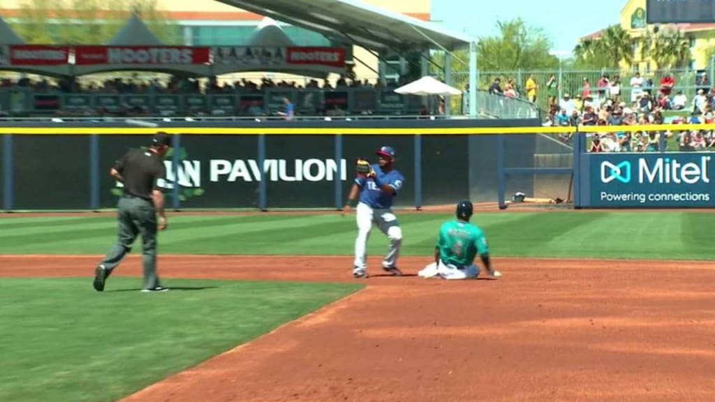 Marte swipes second base