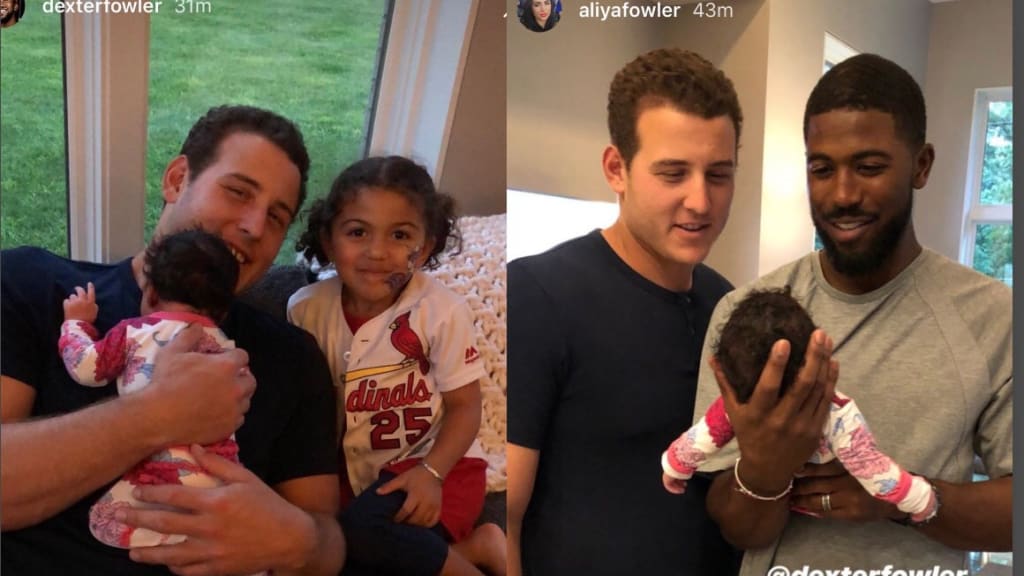 Anthony Rizzo spent some time with Dexter and Aliya Fowler's newborn, Ivy  Noor