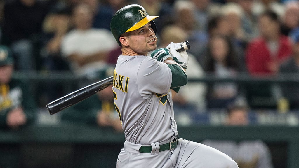 Jake Smolinski has hit .235 with 12 homers in two seasons with the A's. (Getty)