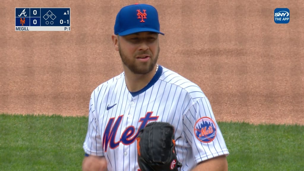 Tylor Megill (game face pictured here) just got through the first inning on  exactly five pitches 💪