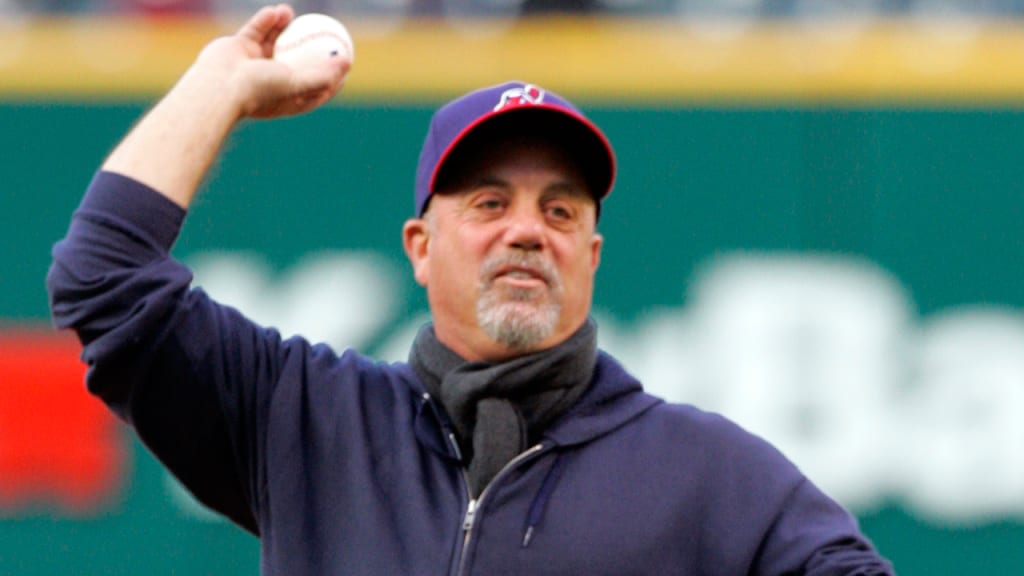 Billy Joel threw out the first pitch at an Indians game in 2007. (AP)
