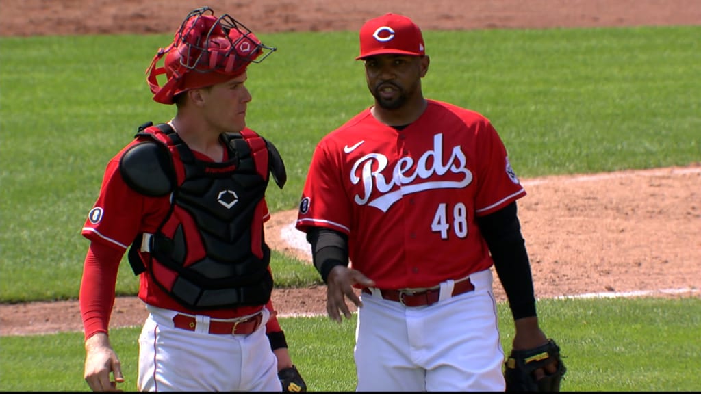 Jesse Winker -- 2021 Los Rojos Jersey -- Game Used from May 5