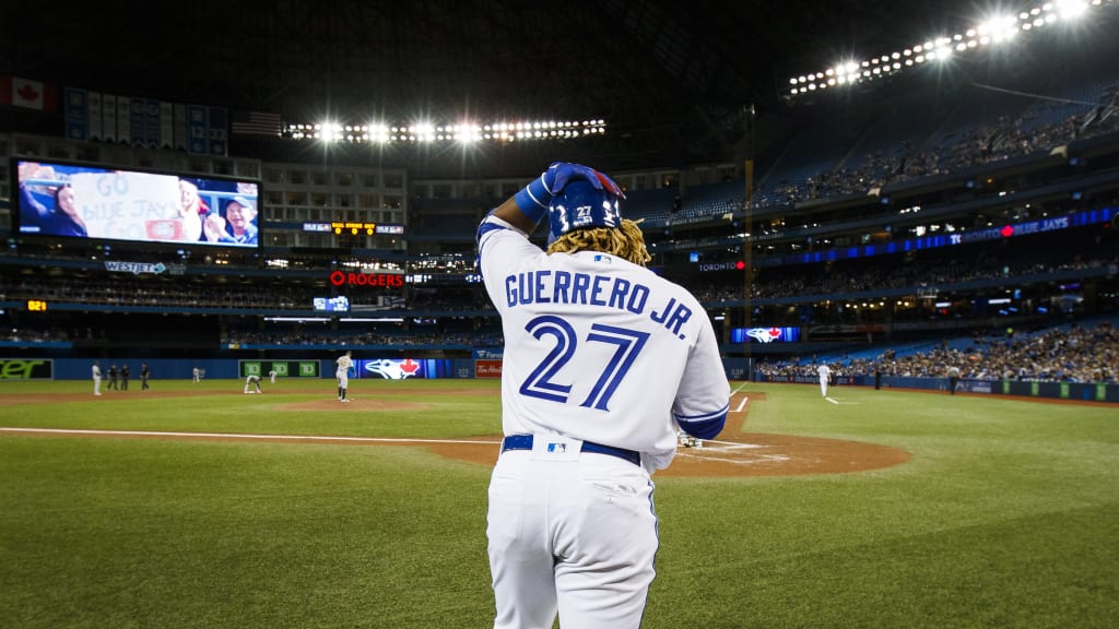 Vladimir Guerrero Jr. attends Raptors game